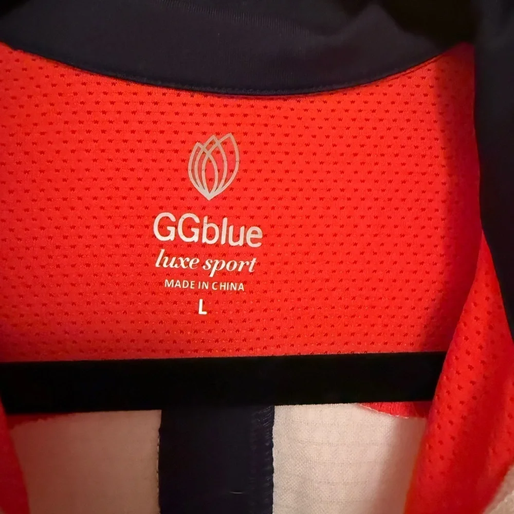 GGblue Luxe Sport Red and Navy Top